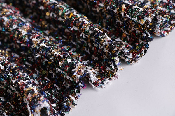 Multicolor fine bouclé fabric | new tess