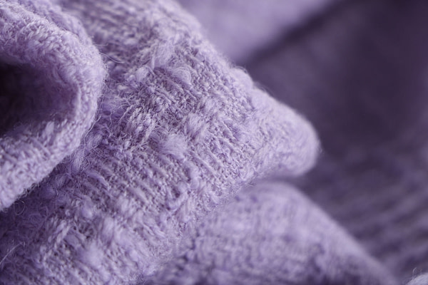 Lilac wool tweed fabric | new tess