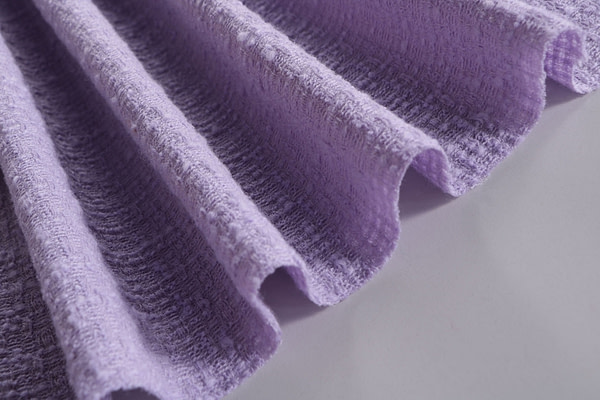 Lilac wool tweed fabric | new tess