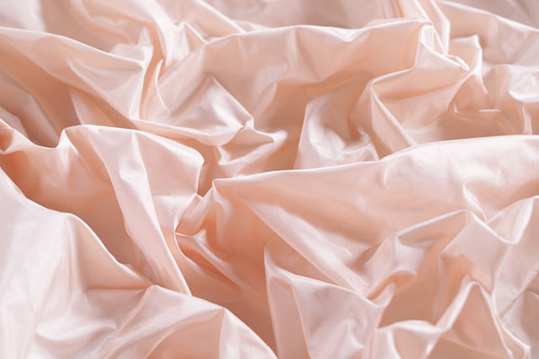 Tissu Couture Taffetas Rose poudre en Soie