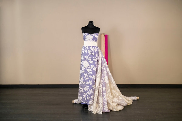 fil coupé floral jacquard fabric | new tess
