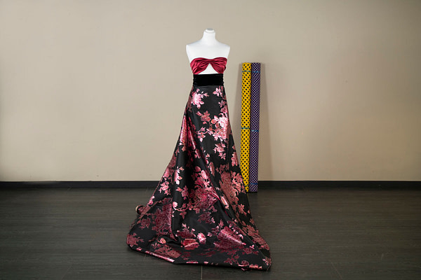 Black jacquard fabric | new tess