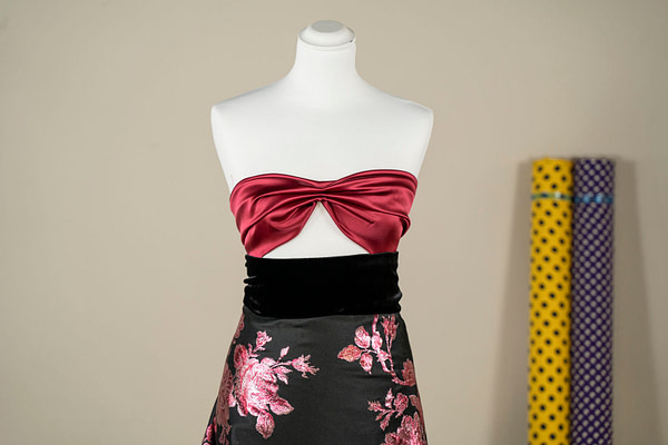 Black jacquard fabric | new tess