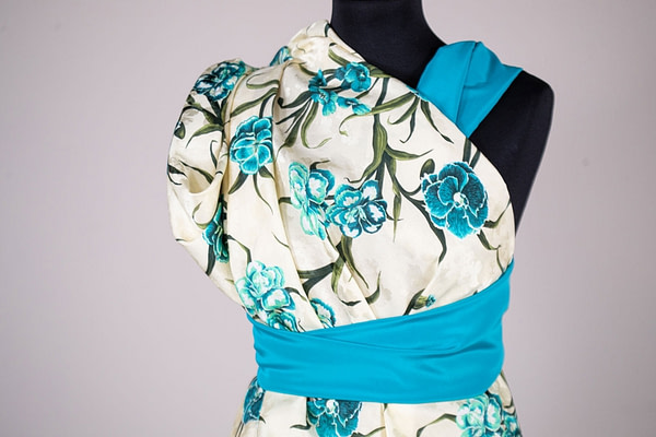 Tessuto jacquard floreale in viscosa | new tess