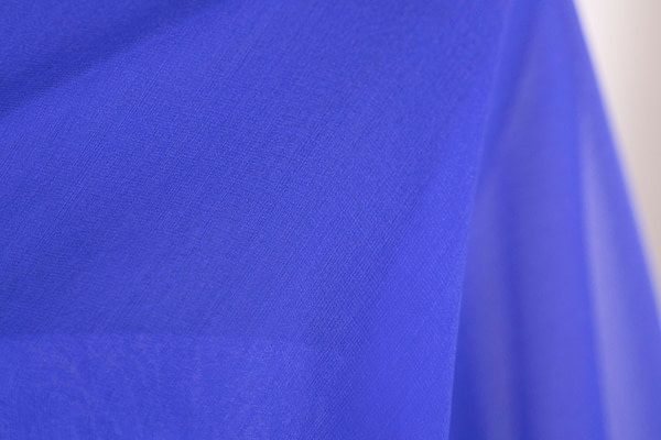 China blue silk chiffon fabric for high fashion and dressmaking | new tess