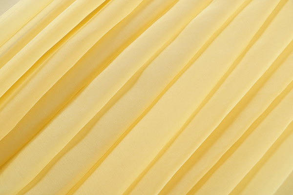 Primrose yellow chiffon fabric in pure silk | new tess