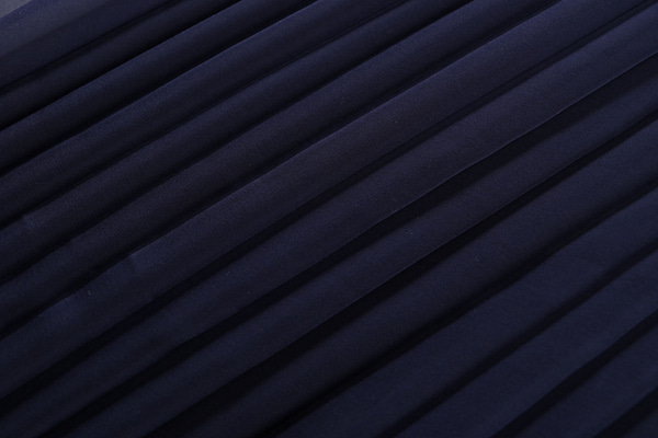 Marine blue chiffon fabric in pure silk | new tess