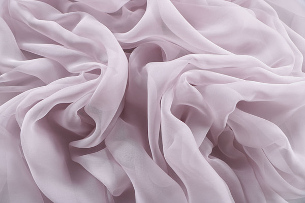 Light purple chiffon fabric in pure silk | new tess