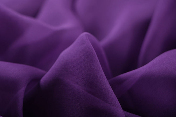 Amethyst purple chiffon fabric in pure silk | new tess