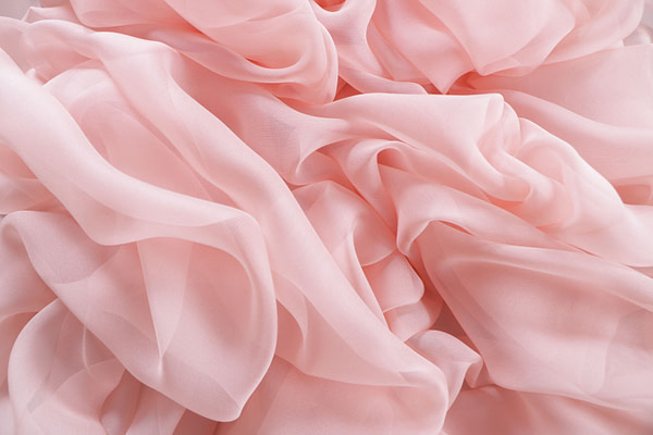Quartz pink chiffon fabric in pure silk | new tess