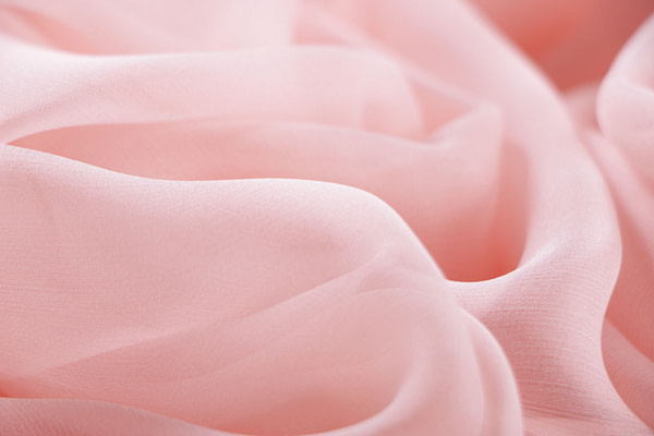 Quartz pink chiffon fabric in pure silk | new tess