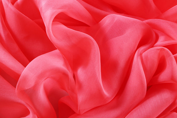Tissu Couture Chiffon Rose géranium en Soie