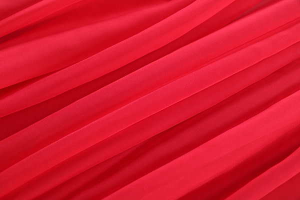 Fire red chiffon fabric in pure silk | new tess