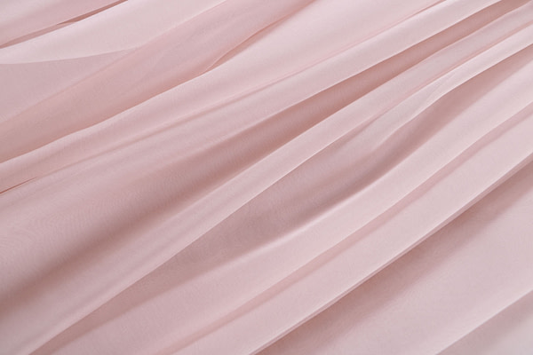 Freesia pink chiffon fabric in pure silk | new tess
