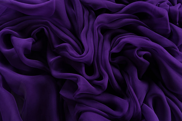 Blueberry purple chiffon fabric in pure silk | new tess