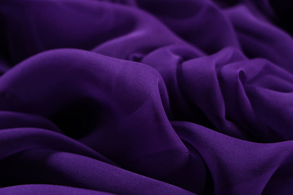 Blueberry purple chiffon fabric in pure silk | new tess