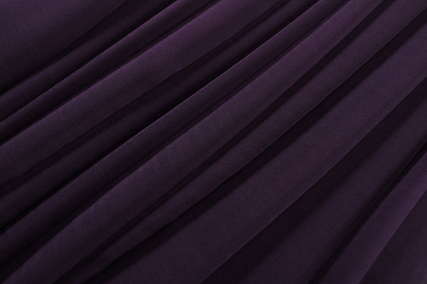 Plum purple chiffon fabric in pure silk | new tess