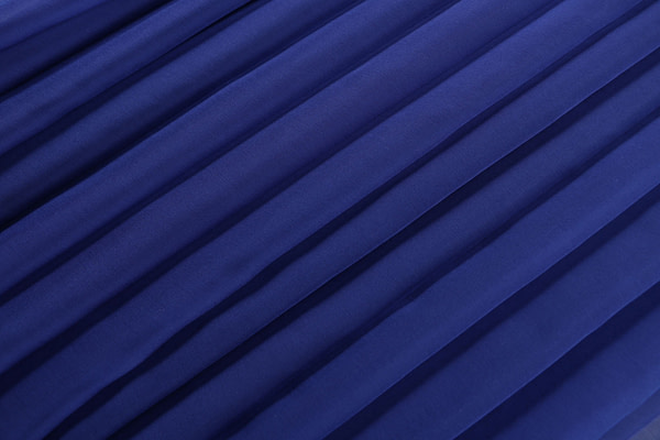 Sapphire blue chiffon fabric in pure silk | new tess