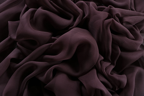 Cofee brown chiffon fabric in pure silk | new tess