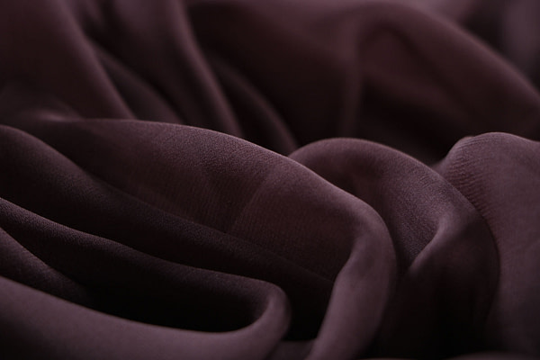 Cofee brown chiffon fabric in pure silk | new tess