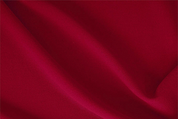 Tissu Couture Crêpe de laine Rouge campari en Laine