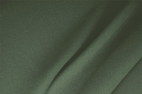 Galles Green Wool Wool Double Crêpe Apparel Fabric