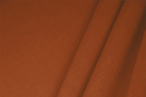 Brick Brown Linen, Stretch, Viscose Linen Blend Apparel Fabric