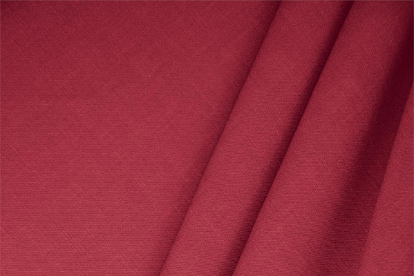 Cherry Red Linen, Stretch, Viscose Linen Blend Apparel Fabric