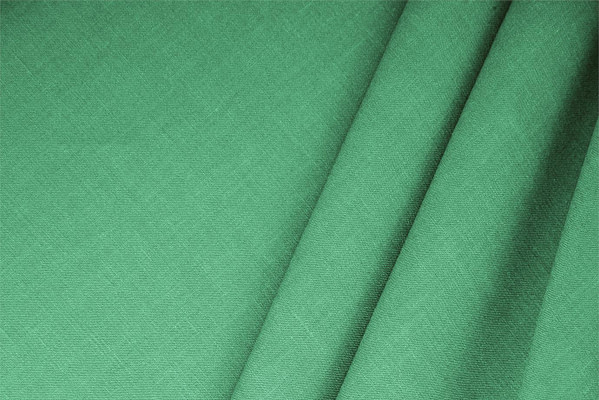 Emerald Green Linen, Stretch, Viscose Linen Blend Apparel Fabric