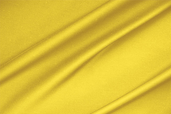 Lemon yellow lightweight stretch cotton sateen fabric | new tess