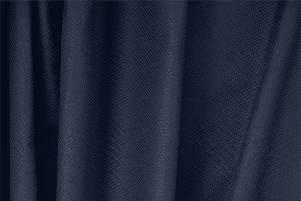 Tissu Couture Piquet Stretch Bleu denim en Coton, Stretch