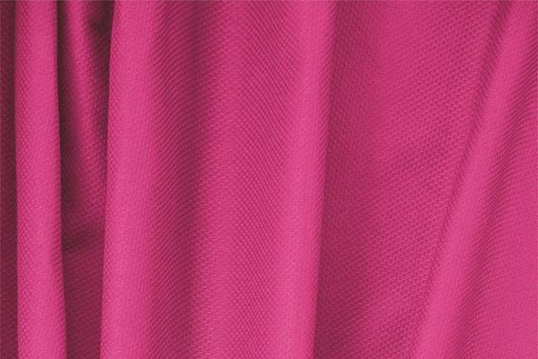 Tessuto piquet di cotone stretch fucsia - new tess