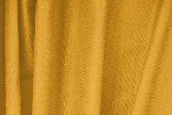 Tissu Couture Piquet Stretch Jaune tournesol en Coton, Stretch