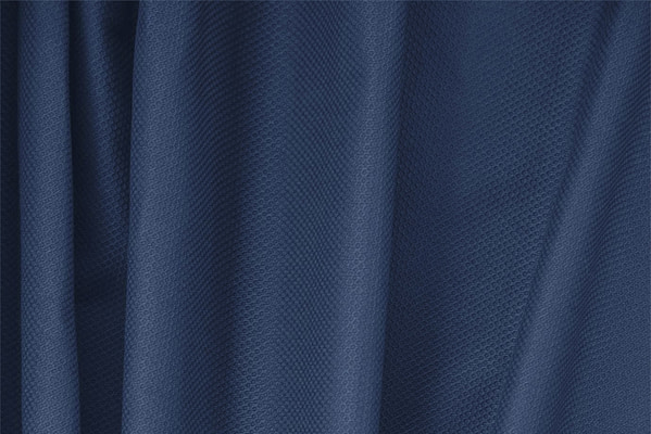 Avio Blue Cotton, Stretch Pique Stretch Apparel Fabric