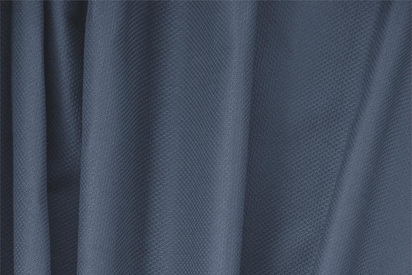Avio Blue Cotton, Stretch Pique Stretch Apparel Fabric
