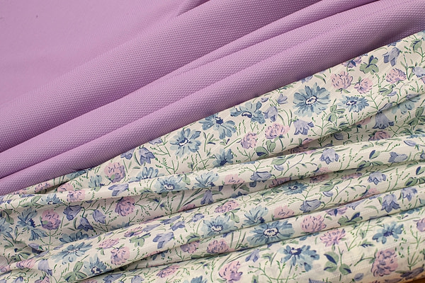 Lilac stretch cotton pique | new tess
