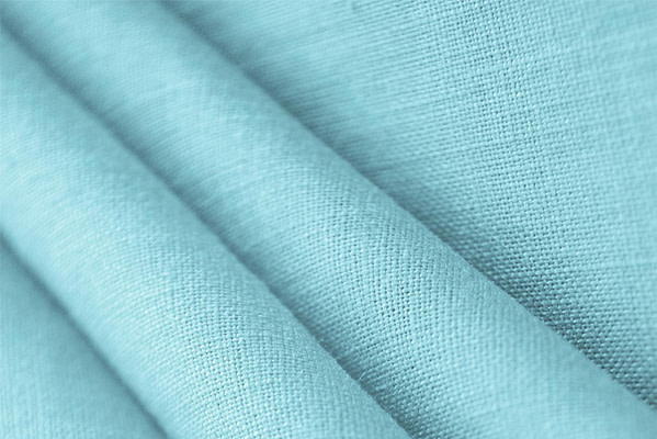 Tissu Couture Toile de lin Bleu caraibi en Lin