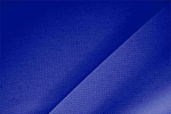 Tessuto Microfibra Crepe Blu Cina per Abbigliamento