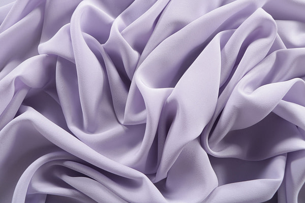 Light purple crêpe de chine fabric in pure silk | new tess