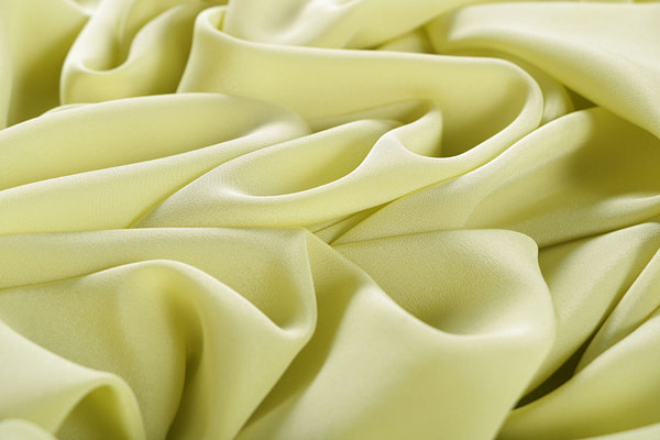 Lime green crêpe de chine fabric | new tess