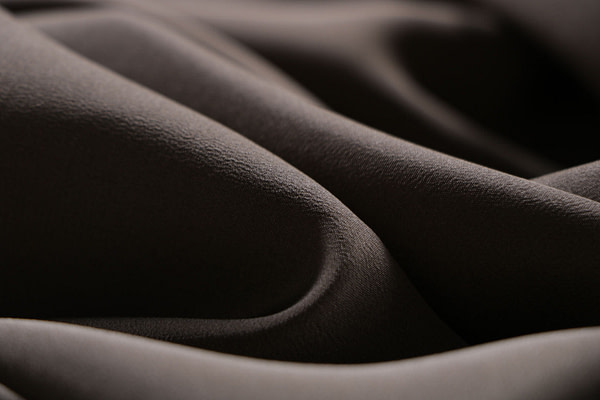 Army green crêpe de chine fabric in pure silk | new tess