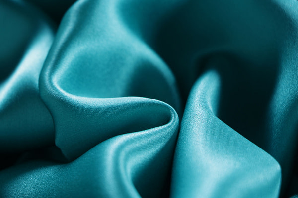 Tissu Couture Crêpe Satin Bleu hawaii en Soie