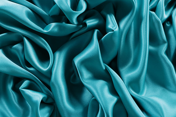 Tissu Couture Crêpe Satin Bleu hawaii en Soie