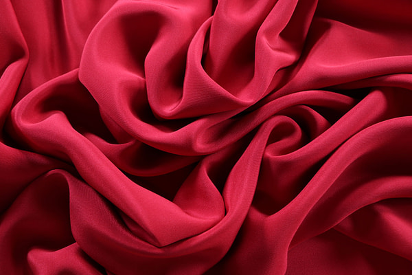 Tissu Couture Drap Rouge rubis en Soie