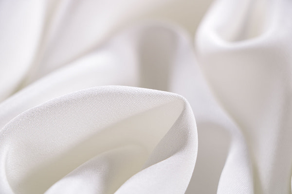 Ivory white cady fabric in pure silk | new tess
