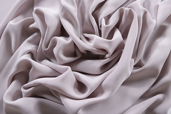 Tissu Couture Drap Argent rosée en Soie