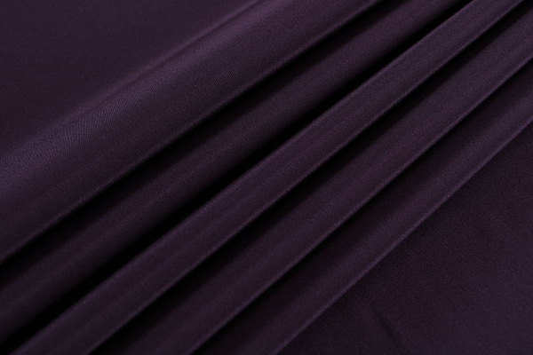 Plum purple cady fabric in pure silk | new tess