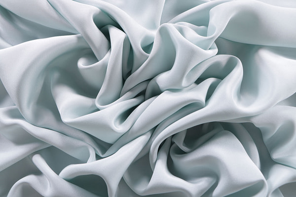 Tissu Couture Drap Bleu eau en Soie