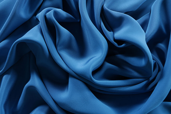 Tissu Couture Drap Bleu portofino en Soie
