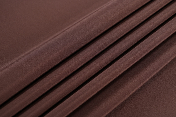 Dark brown cady fabric in pure silk | new tess
